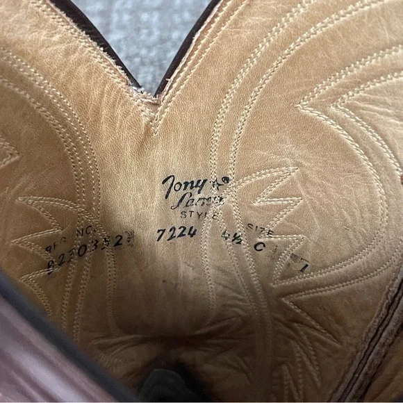 Tony lama 7224 leather cowboy cowgirl western boots. Size 4.5 C (wide) - Picture 10 of 10